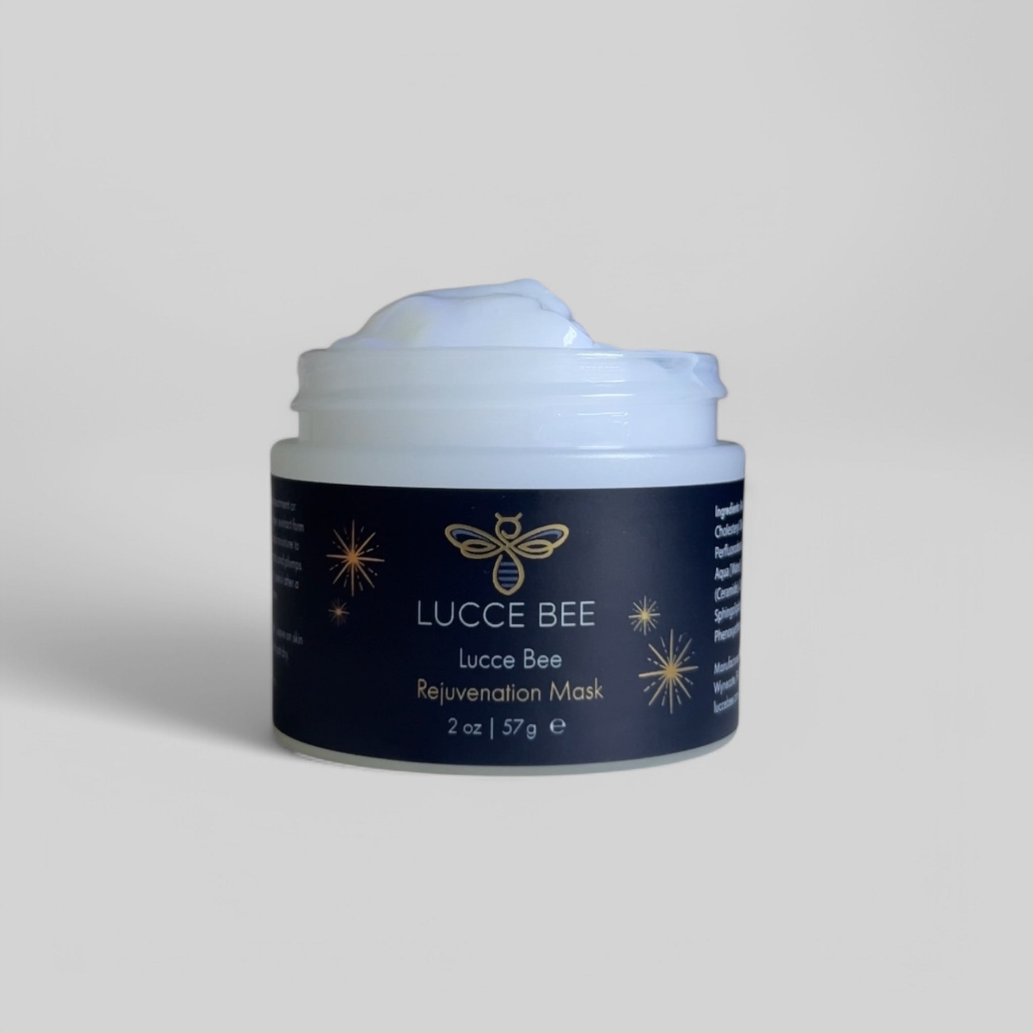Lucce Bee Rejuvenation Mask Open Jar – Hydrating Skincare Cream with Rich Texture for Firming and Nourishing Dull, Dehydrated Skin (2 oz)