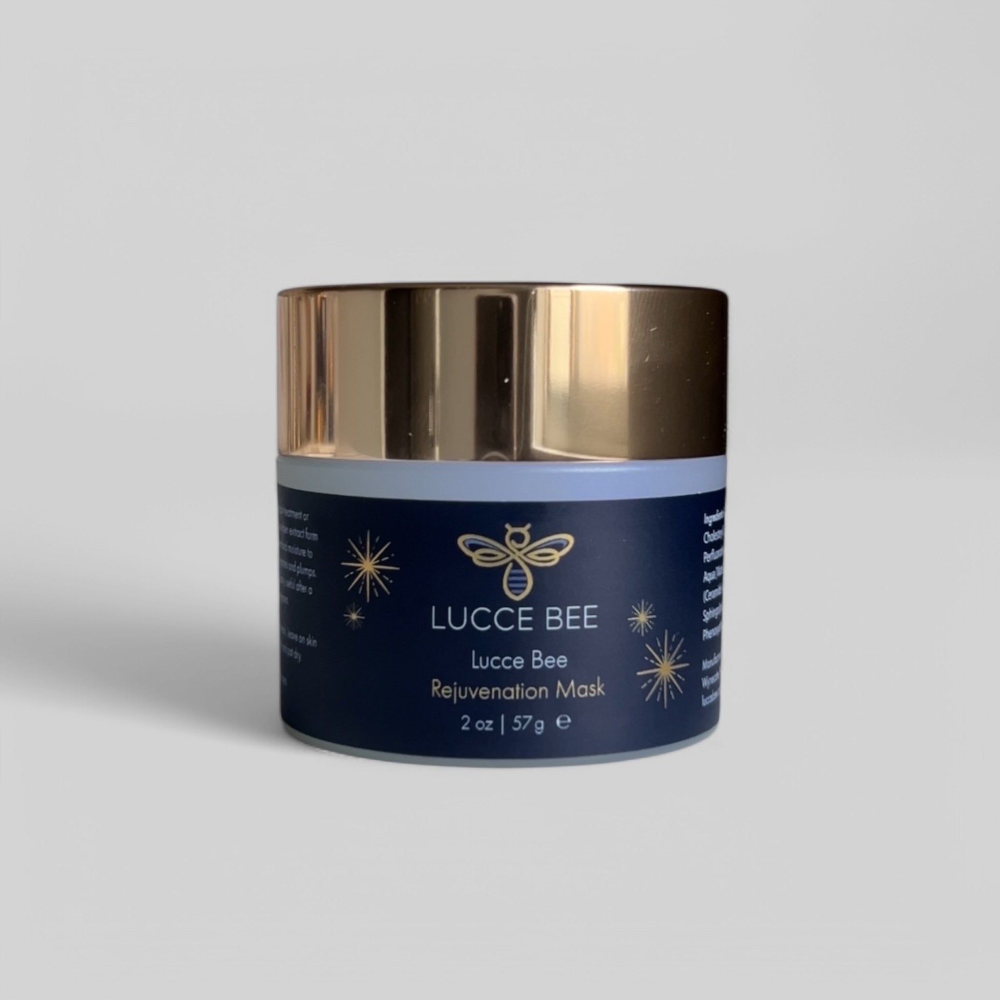 Lucce Bee Rejuvenation Mask – Hydrating and Firming Skincare Treatment in Luxury Gold-Lidded Jar for Radiant, Youthful-Looking Skin (2 oz)