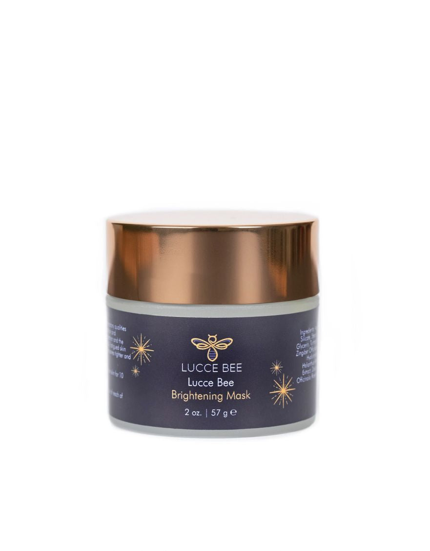 Lucce Bee Brightening Mask – Luxury Skincare Jar with Gold Lid for Glowing, Even-Toned Complexion (2 oz)