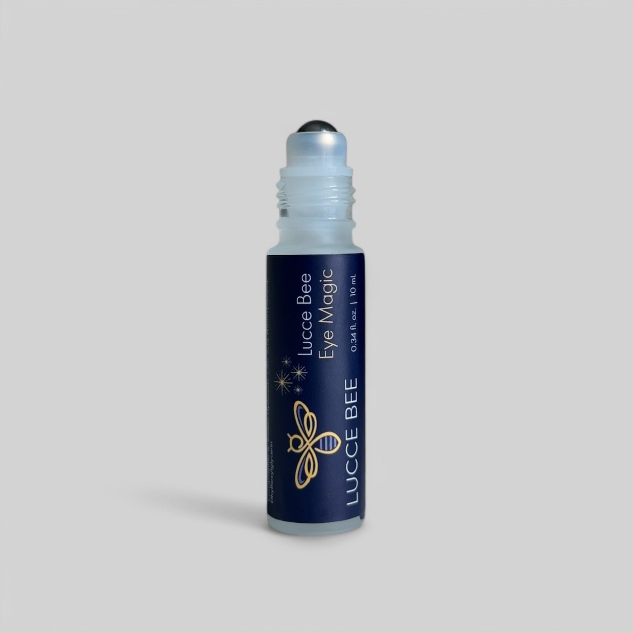 Lucce Bee Eye Magic Roller – Cooling Metal Roller Ball Tip Eye Serum for Puffiness, Dark Circles, and Fine Line Reduction (10 ml)