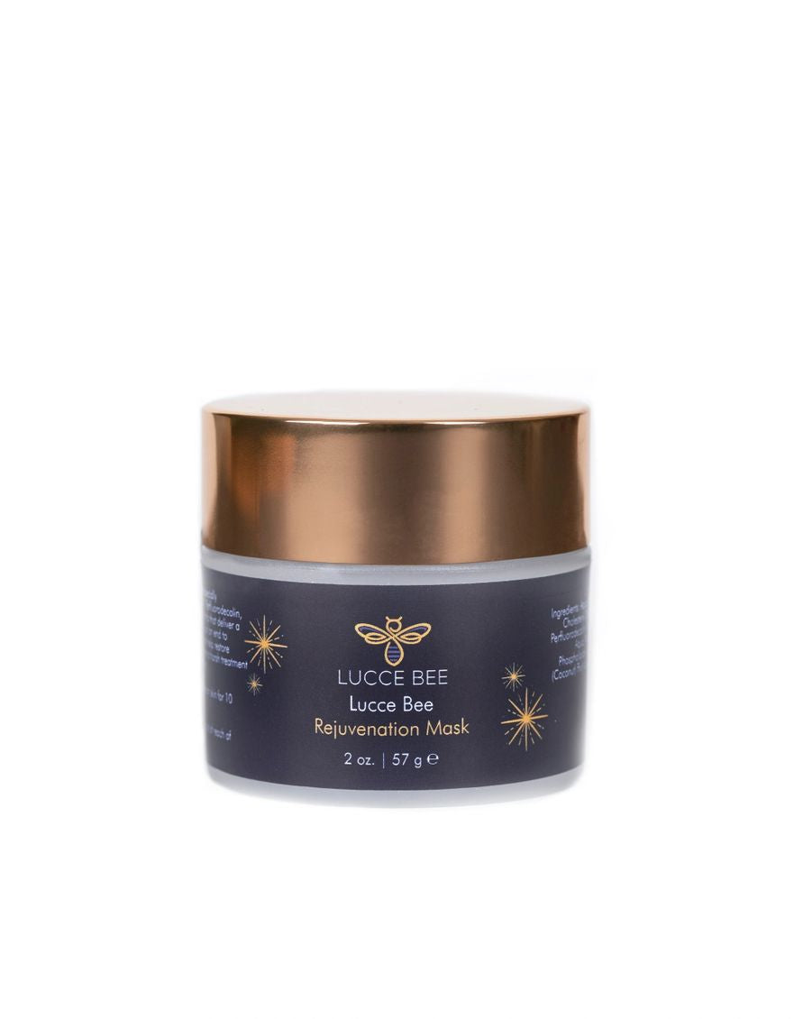Lucce Bee Rejuvenation Mask – Hydrating and Anti-Aging Skincare Treatment in Elegant Gold-Lidded Jar for Plump, Youthful Skin (2 oz)